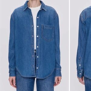 NWOT Pistola Classic Blue Denim Top